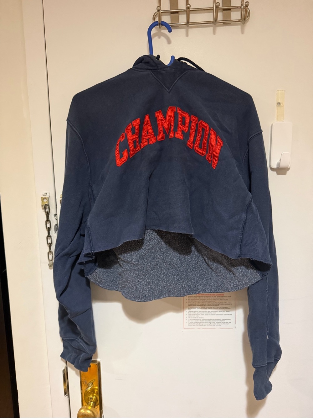 Women's cropped hooded sweatshirt